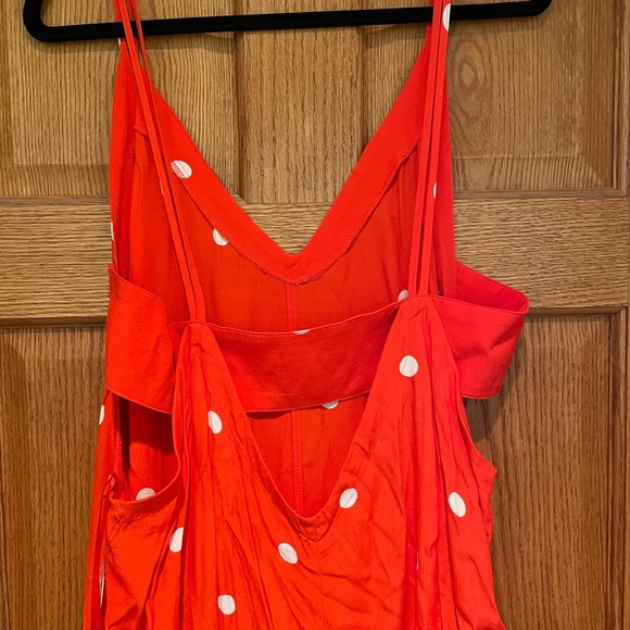 Free people polka dot jumpsuit- open back- NWT - large - Picture 3 of 4